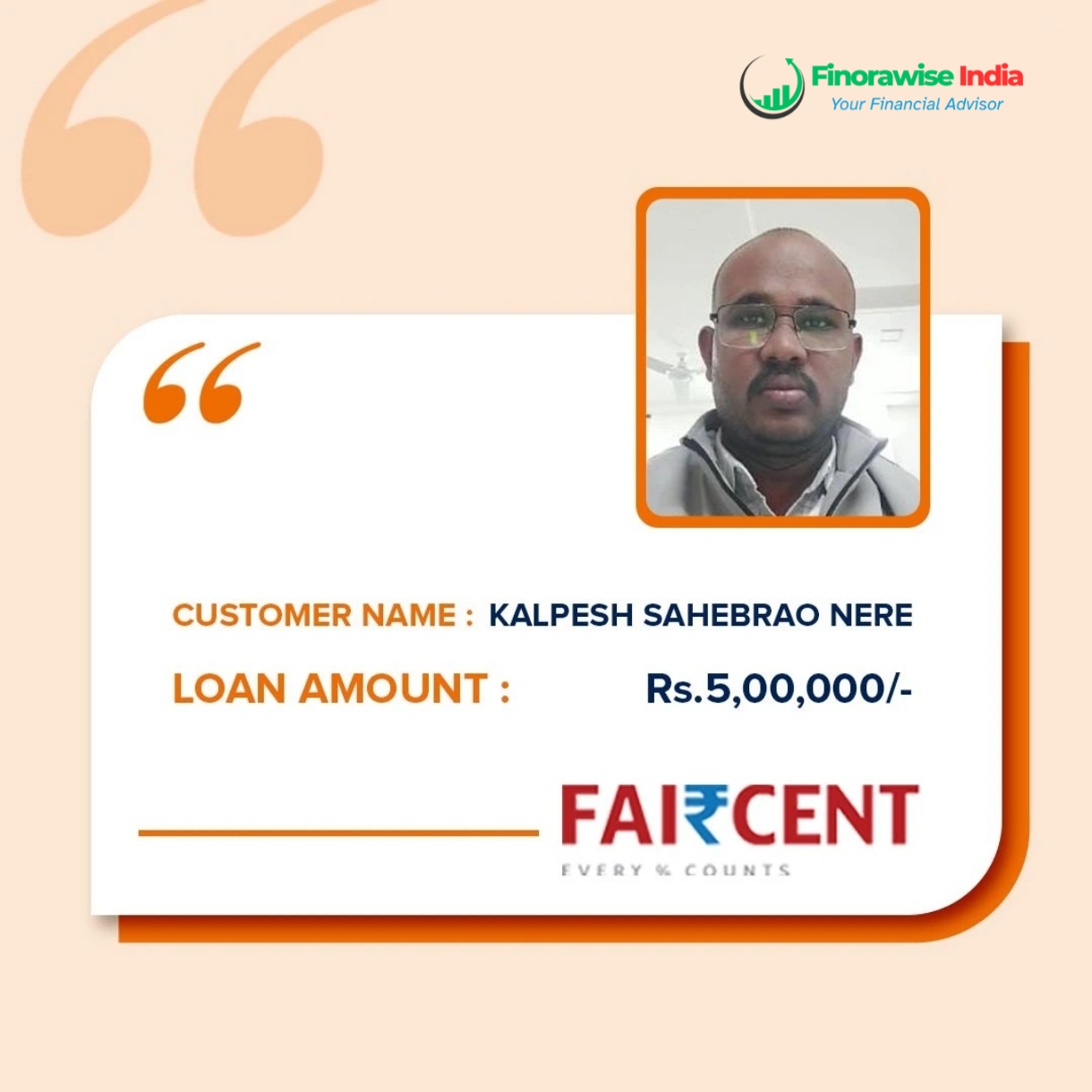 Testimonial - Kalpesh Sahebrao